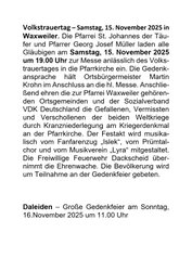 15.11.2025 Volkstrauertag